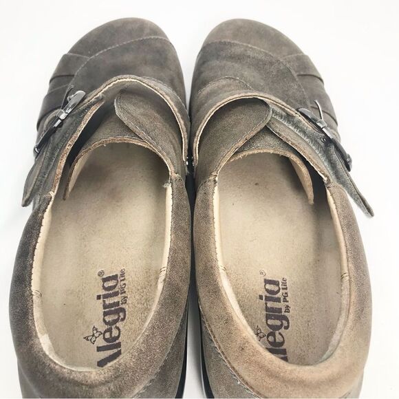 Alegria KHLOE Light Brown Leather Slip On Loafer Comfort Support Clog Shoes - Picture 7 of 16